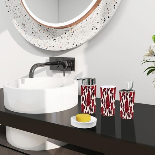 Boho Rose Bathroom Accessory Set 6 Piece