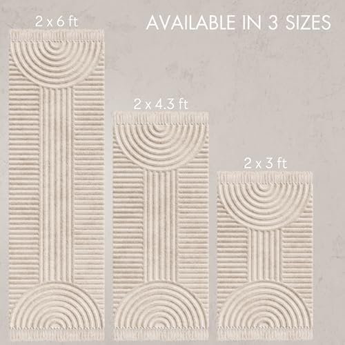 KIBAGA Boho Tassel Rug 24x36 Inch for Bathroom