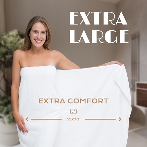 White Classic Luxury Soft Bath Towels 2 Pack