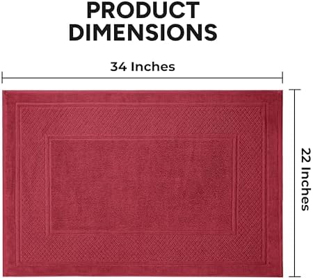 Avalon Towels Red Bath Mat Set of 2 22x34 Inches