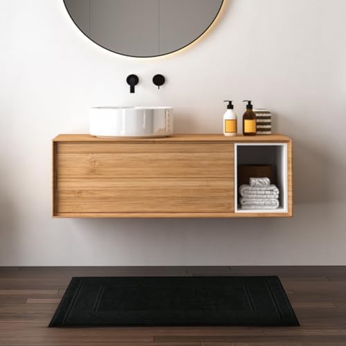 Avalon Towels Black Bath Mat Set of 2 1