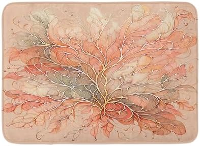 Ambesonne Peach Bath Mat - 302 x 20 Inches Plush Decor