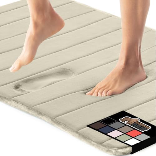 GORILLA GRIP Memory Foam Bath Rug with Dots 24x17