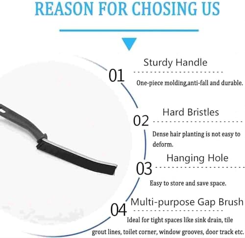 JWCE Crevice Cleaning Brush Kit for Hard-to-Reach Areas