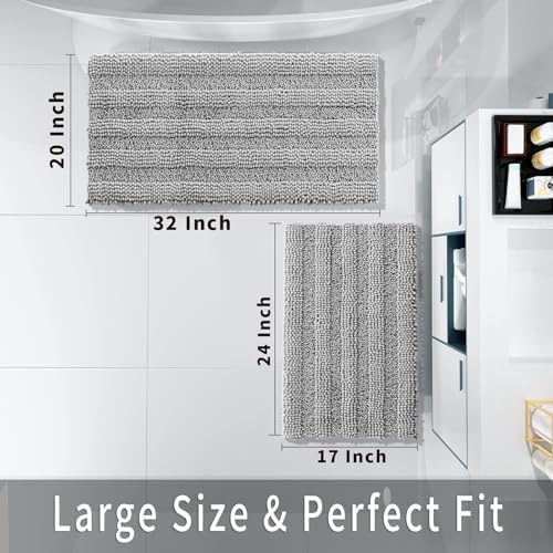 Yimobra 2 Piece Washable Bath Mat Set