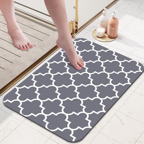 Kmat Bath Mat Quick Dry Absorbent Non-Slip Rugs