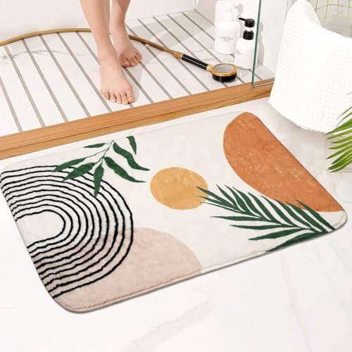 Bsheuancek Non-Slip Boho Bath Mat