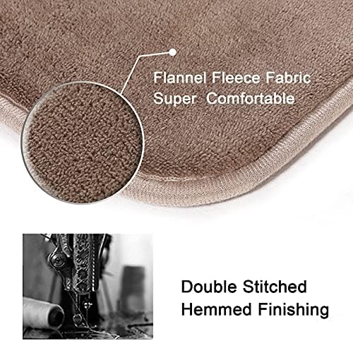 HVERSAILTEX Flannel Memory Foam Bath Mat Set