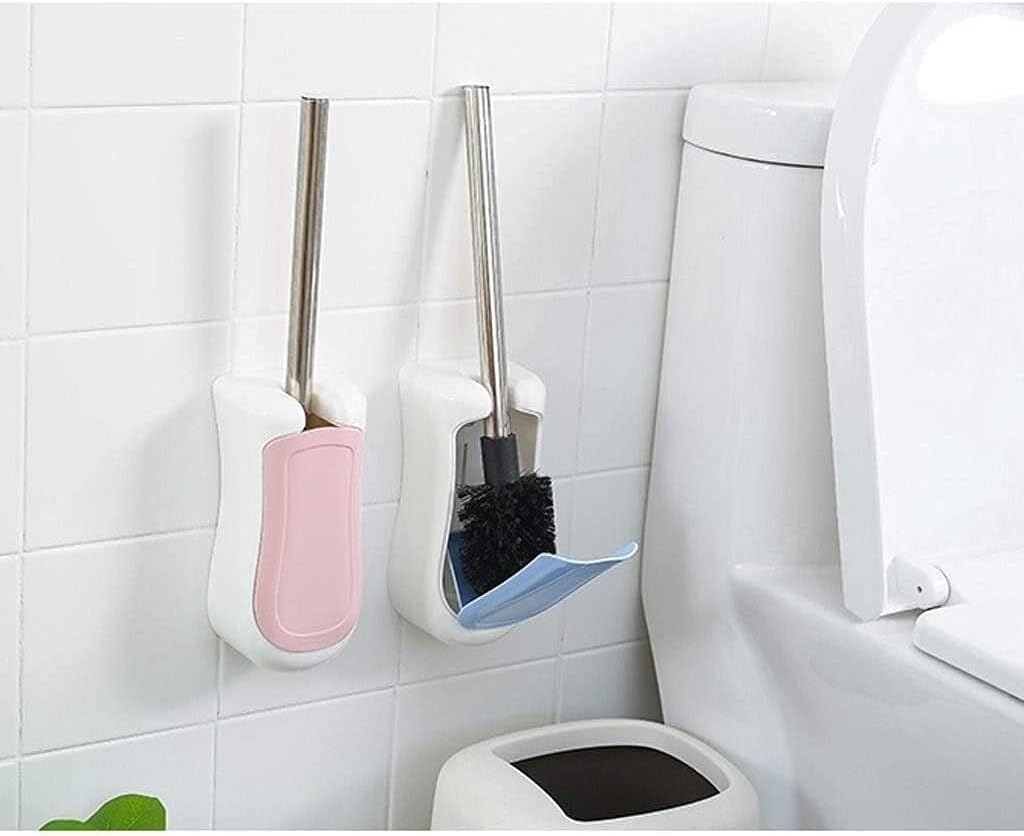 WSYTY Toilet Brush Set with Wall Mount Holder and Long Handle