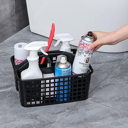 JiatuA Black Portable Shower Caddy Basket with Handle
