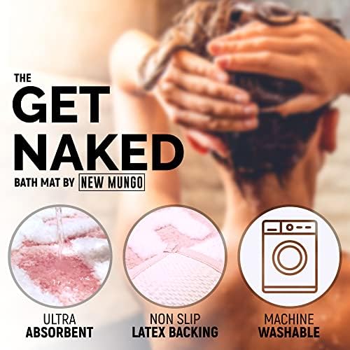 New Mungo Get Naked Bath Mat Pink - 31 x 20