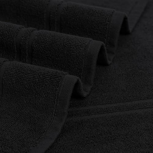 Tens Towels Pack of 2 Bath Mats Black 20x32 Inches