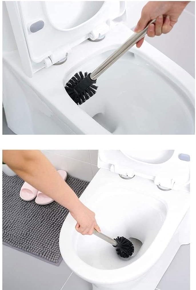 WSYTY Toilet Brush Set with Wall Mount Holder and Long Handle