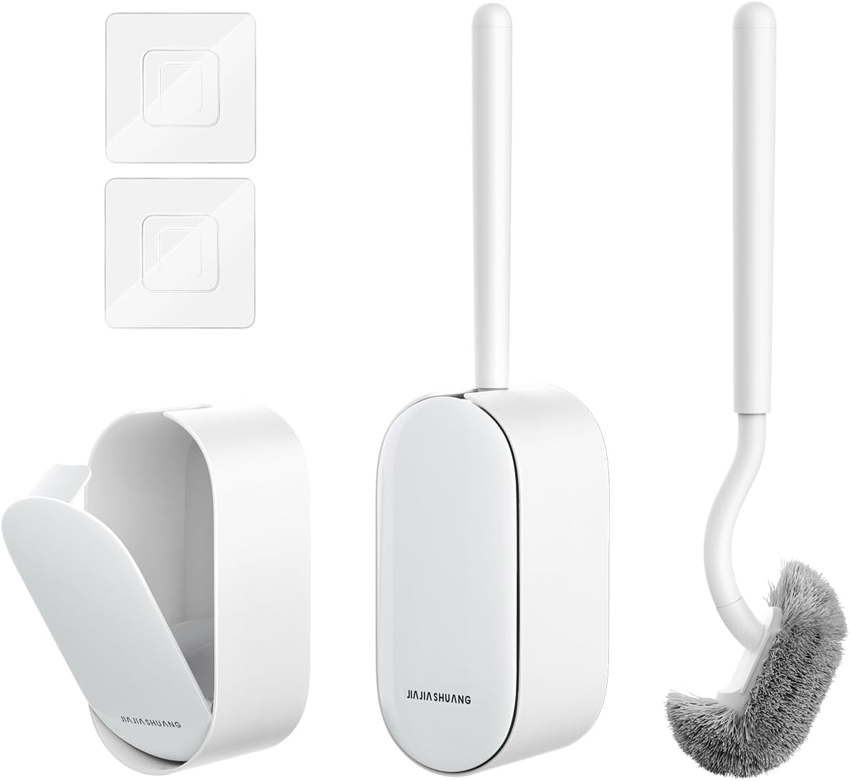 OSCIOSS Toilet Cleaner Brush Set 2 Pack Wall Mounted