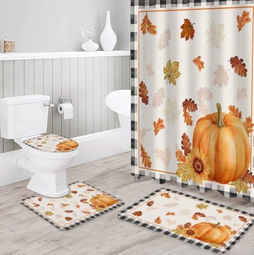 ZOE GARDEN Thanksgiving Bath Set - 72x72 Inches