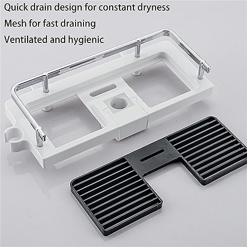 Gnozuiky Bathroom Shelf - Liftable Shower Rack with Easy Installation