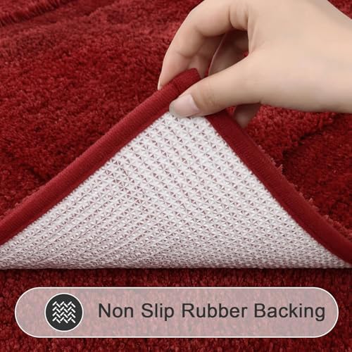 SHACOS 3 Piece Bathroom Rug Set with Non-Slip Mats