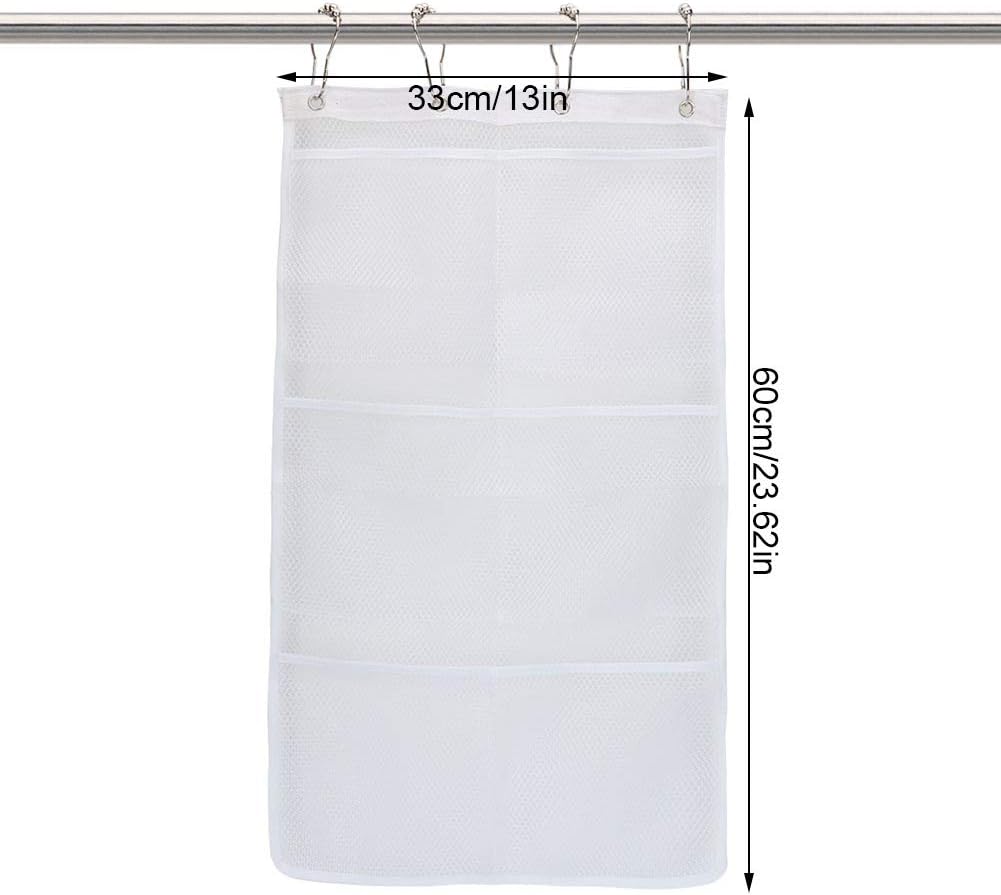 Keenso Mesh Shower Organizer with 6 Pockets 60x33cm 1