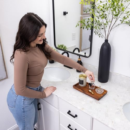 Natural Acacia Wood Vanity Tray - 118 x 59 Inch Elegant Organizer