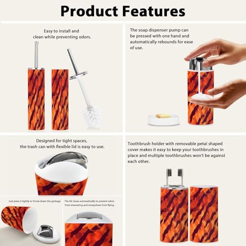 Boho Bathroom Accessories Set 6 Piece