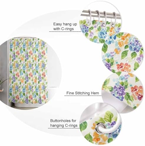 ZOE GARDEN Blue Purple Flower Bathroom Set