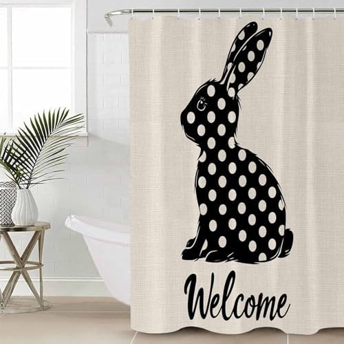 ZOE GARDEN Easter Bathroom Set with 72x72 Shower Curtain and Mat