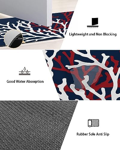 2PCS Non-Slip Diatomite Bath Mat Set for Shower