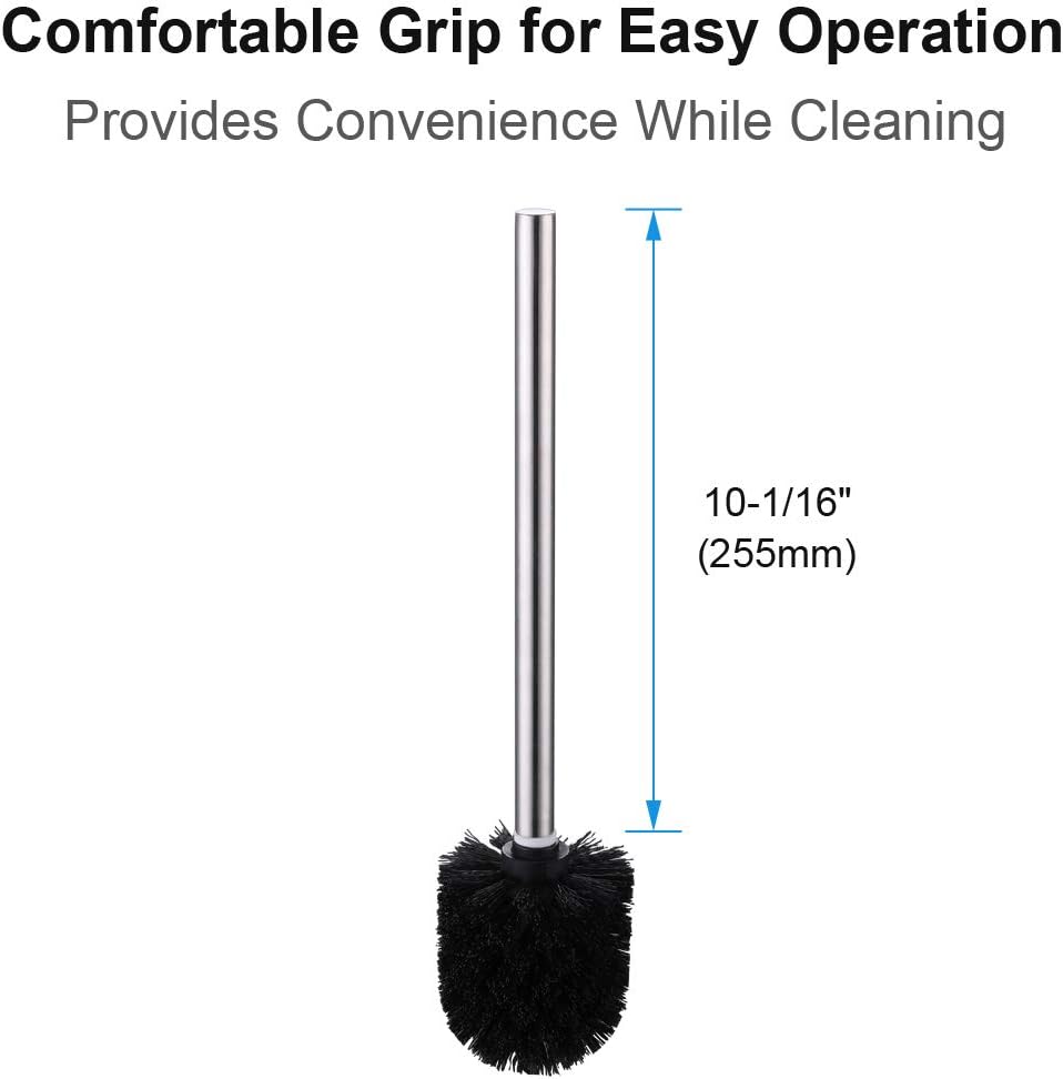 Angle Simple Toilet Brush Set 3PCS with Stainless Steel Handle