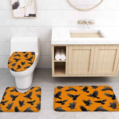 ZOE GARDEN Halloween Bath Set with Curtain Rug and Accessories