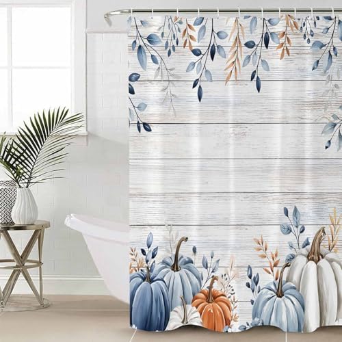 Thanksgiving Autumn Bathroom Set with Rug and Hooks 1