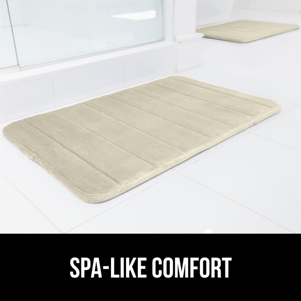 GORILLA GRIP Memory Foam Bath Rug with Dots 24x17