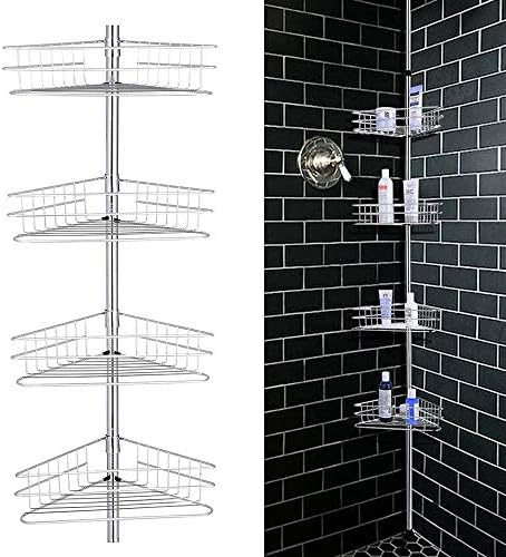 4 Layer Shower Storage Holder with Drainage System 1