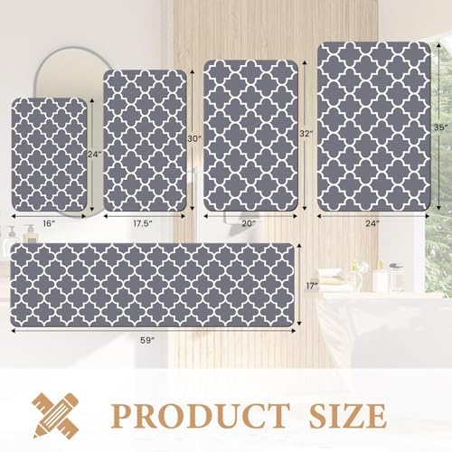 Kmat Bath Mat Quick Dry Absorbent Non-Slip Rugs