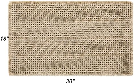 BULULOM Boho Bath Mat - Ultra Soft Non Slip Quick Dry 18x30 Inch