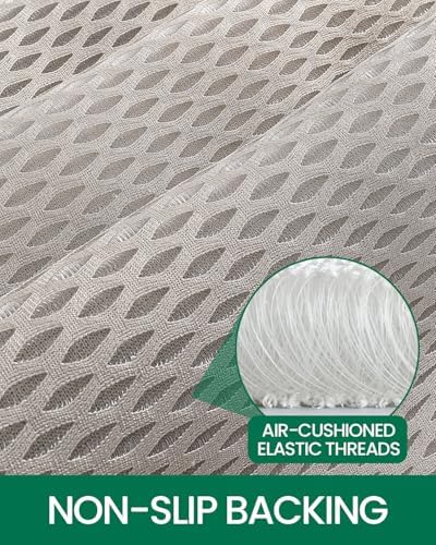 LUMI Luxury Bathroom Rug 17x30 Inch Non-Slip Quick Dry Chenille Mat