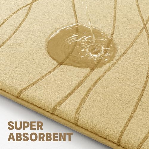 YIHOUSE 5 Piece Memory Foam Bath Mat Set