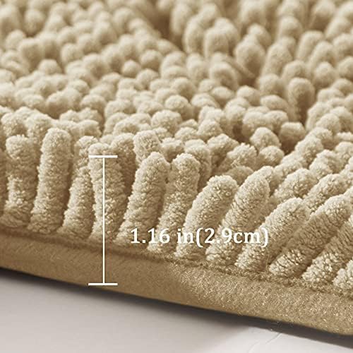 SONORO KATE Plush Bath Rug Non-Slip 3220 Beige