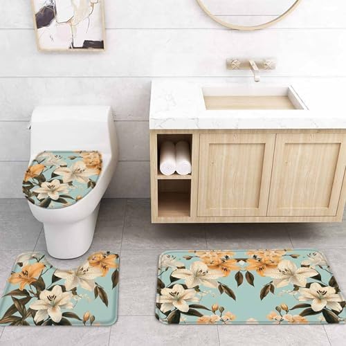 ZOE GARDEN Watercolor Lily Bathroom Set