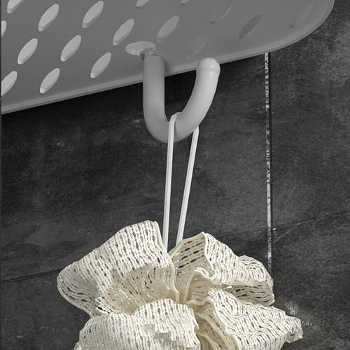 Shower Caddy No Drilling Adhesive Storage Shelf White