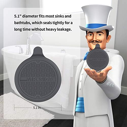 MRSIGA Silicone Drain Stopper 51 3 Pack