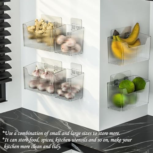 Wall Mounted Storage Organizer with Sticky Hangers