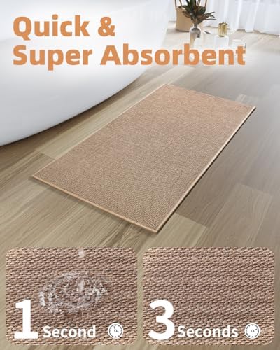 PADOOR Non-Slip Bath Mat with Braided Design