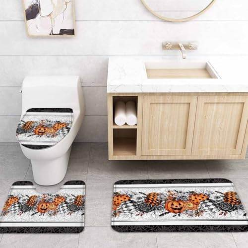 ZOE GARDEN Halloween Bath Set with Rug and Hooks
