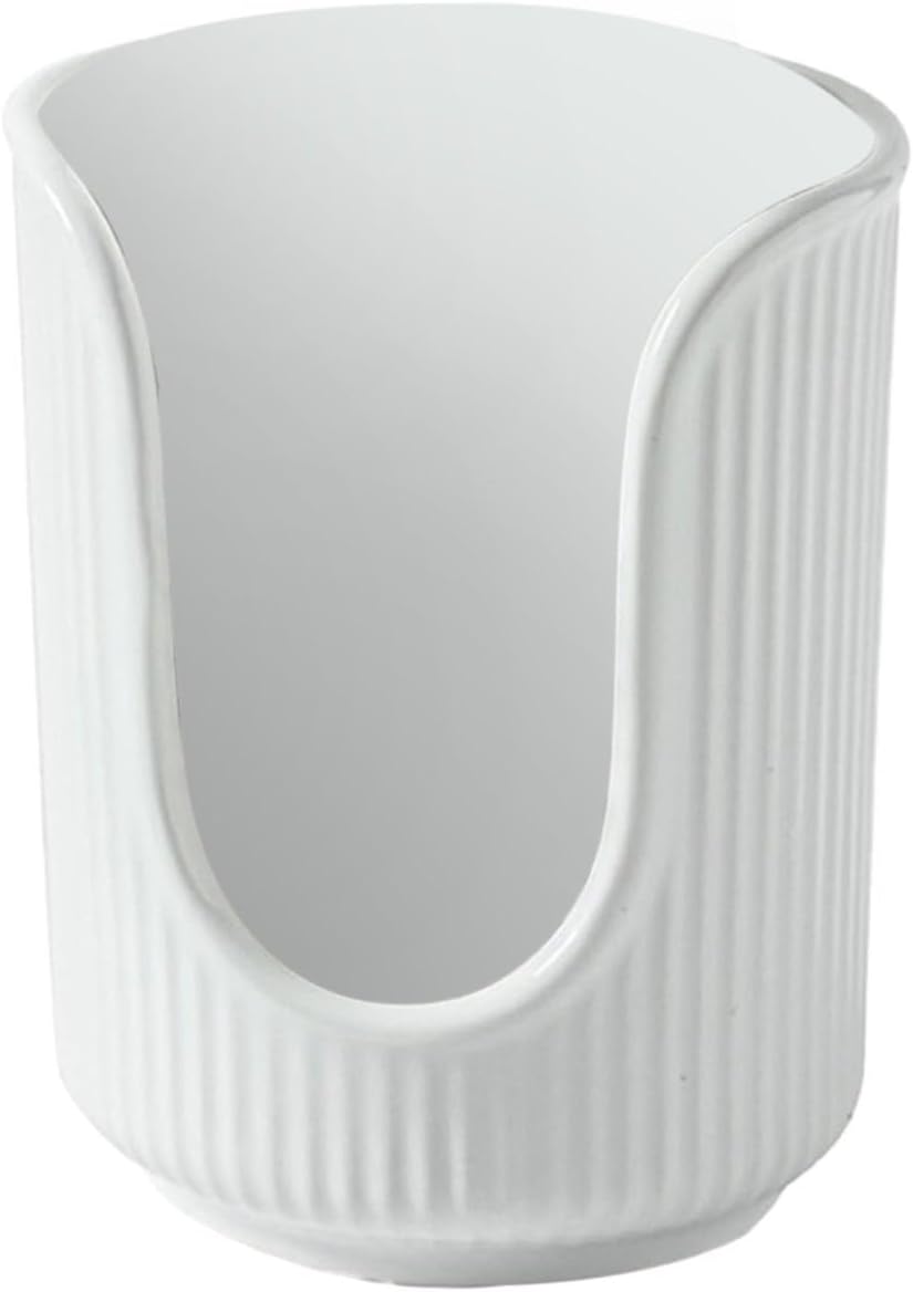 Convenient Bathroom Cup Dispenser for Mouthwash Cups White