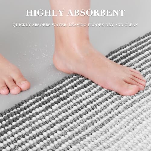 BSICPRO Premium Chenille Bath Mat Set 2 Piece