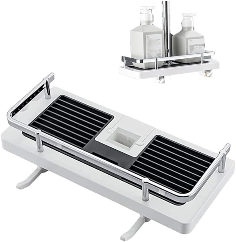 Gnozuiky Bathroom Shelf - Liftable Shower Rack with Easy Installation