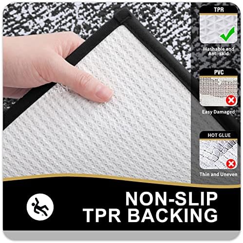 OLANLY Bath Rugs 24x16 Non-Slip Microfiber Mat