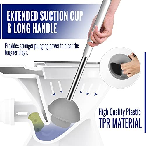 True Fresh Toilet Brush and Plunger Set with Holder Caddy