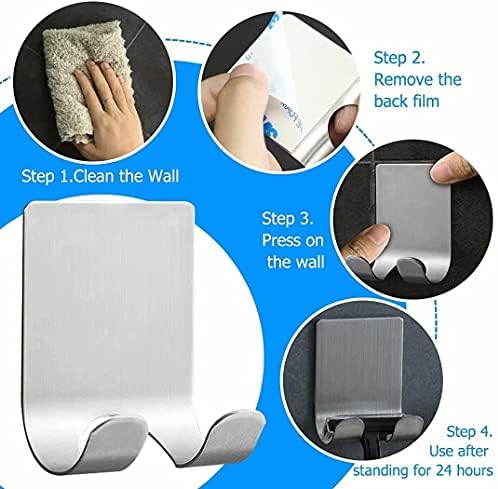 Waterproof Razor Holder 6 Pack Heavy Duty Self Adhesive Hooks