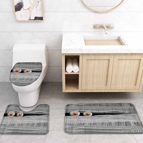 ZOE GARDEN Halloween Bathroom Set with Curtain Rug and Accessories